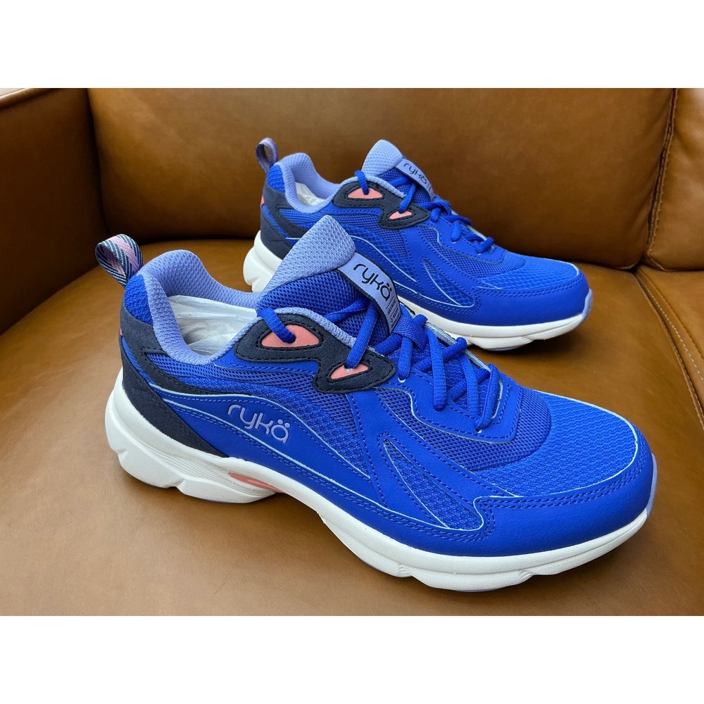 Ryka Skyrise Walking Sneakers Womens 7W Blue New Water Repellent Wide Width